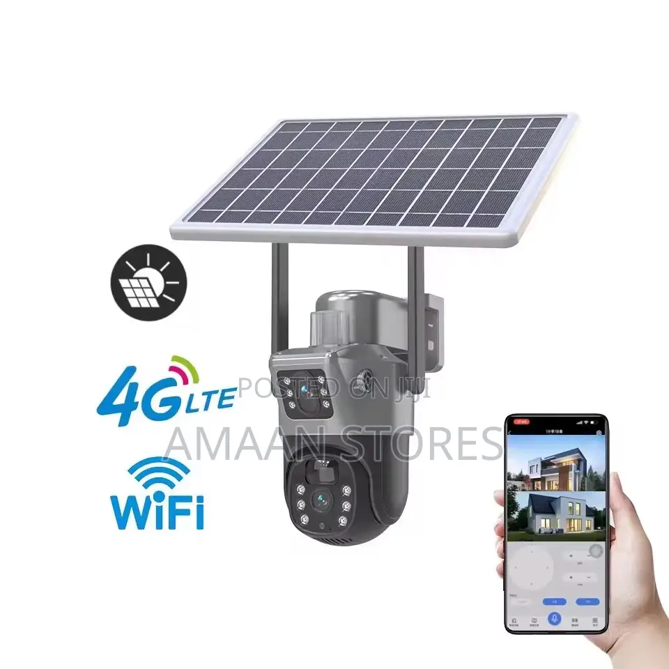 4g Wireless Solar Camera With Memory Sim Card Slots