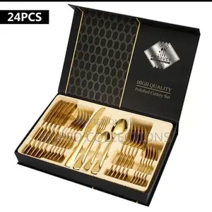 24pcs Stainless Steel Tableware