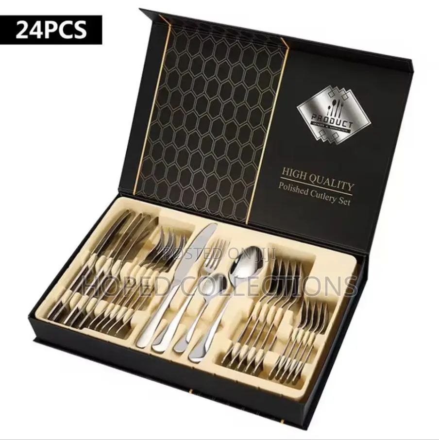 24pcs Stainless Steel Tableware
