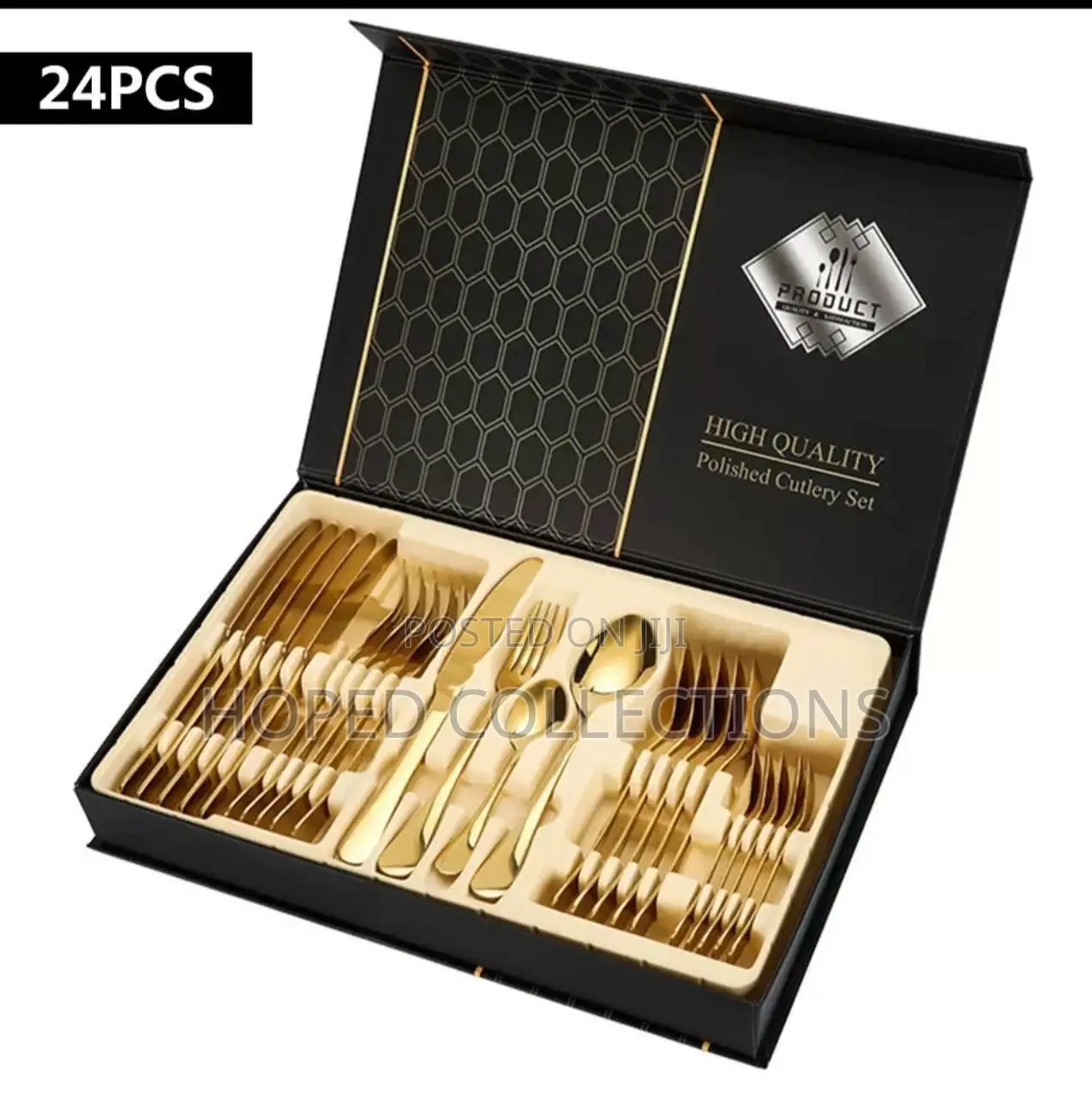 24pcs Stainless Steel Tableware