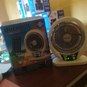 7 Inches 3-in-1hi-Speed Table Fan With Solar Panel Bulbs