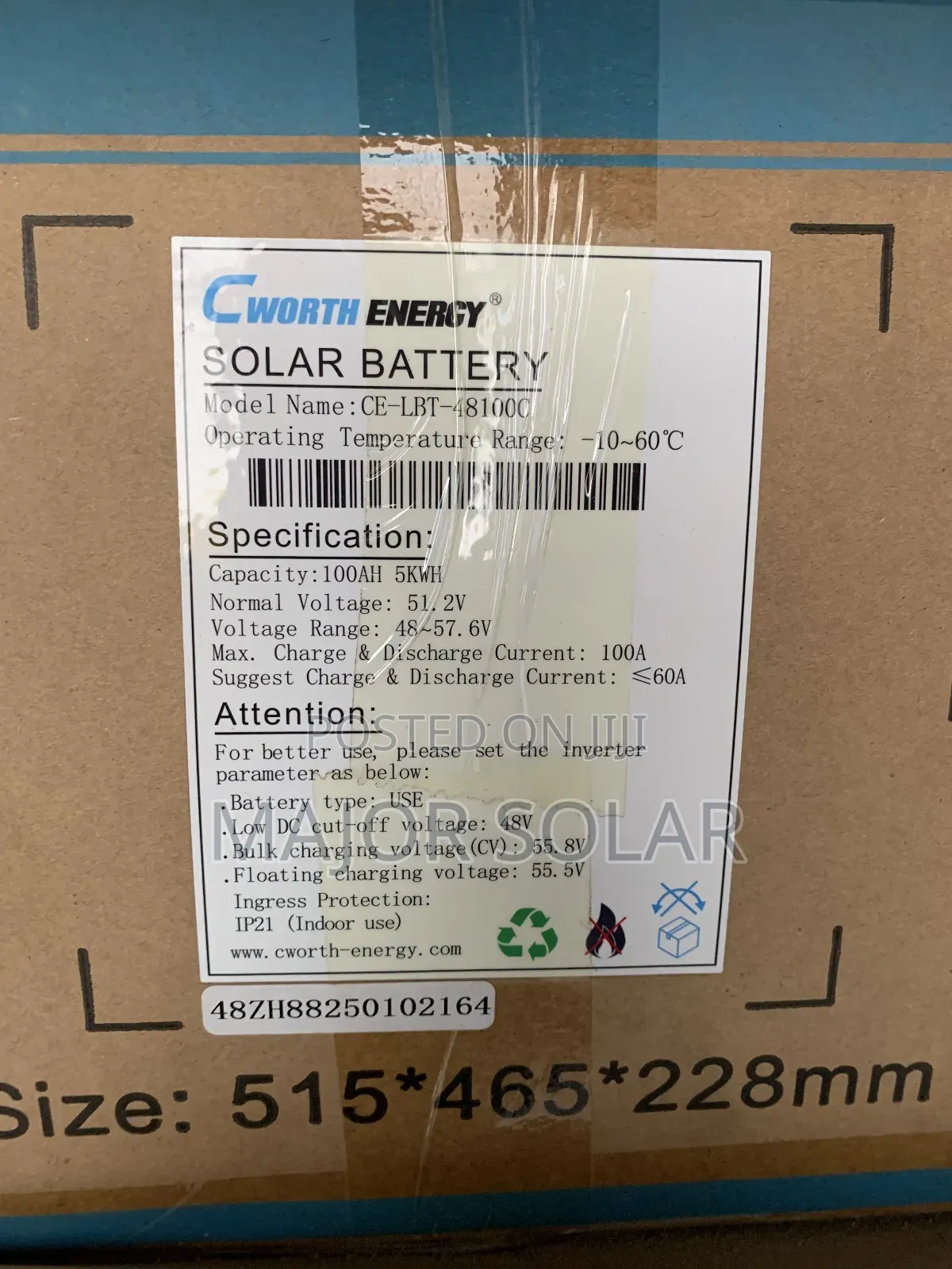 5kwh 48v Cworth Lithium Battery