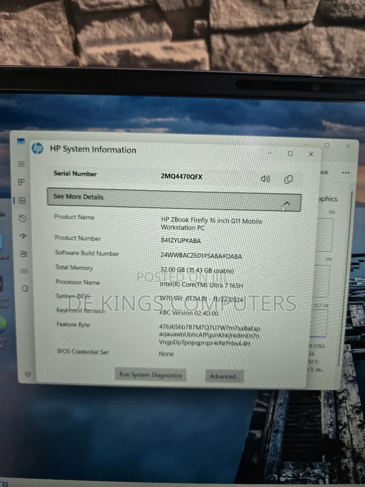 Laptop HP 32GB Intel Core Ultra 7 SSD 1T