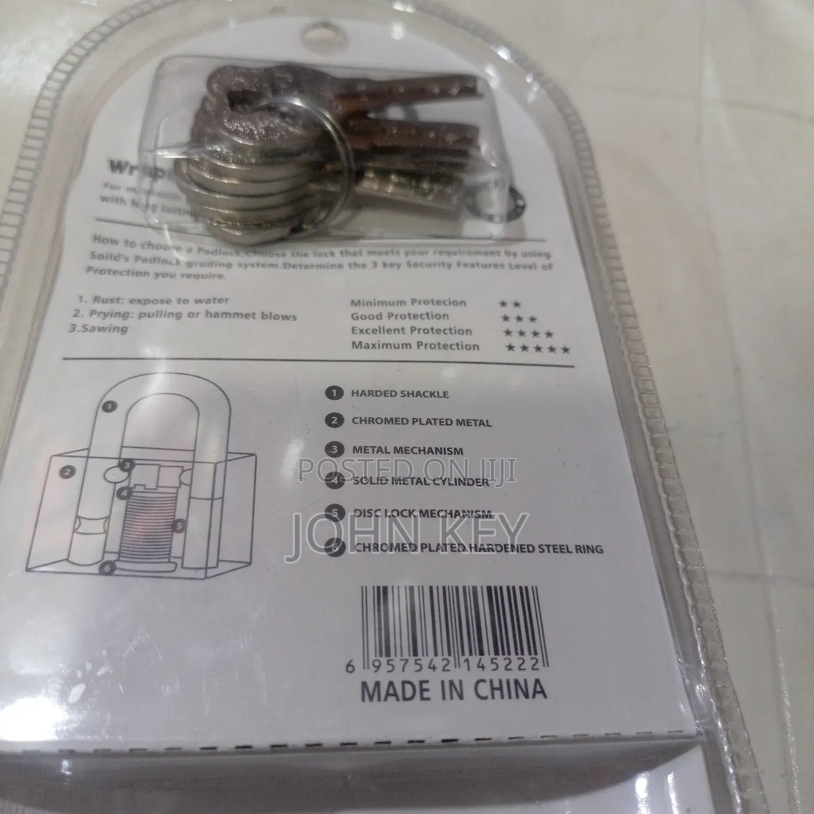 Auto Italy Pat Lock Padlock