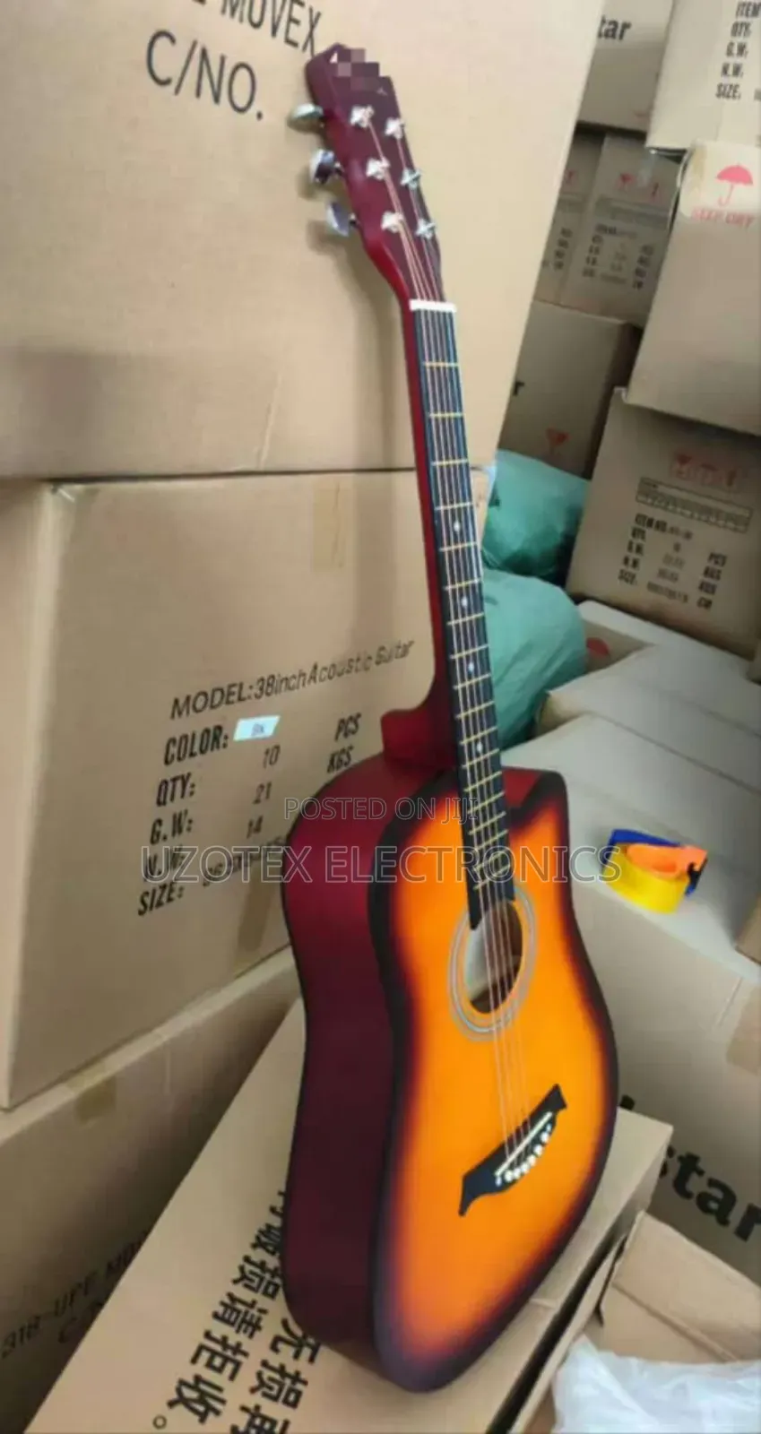 Acoustic Box Guitar With Bag and Strap
