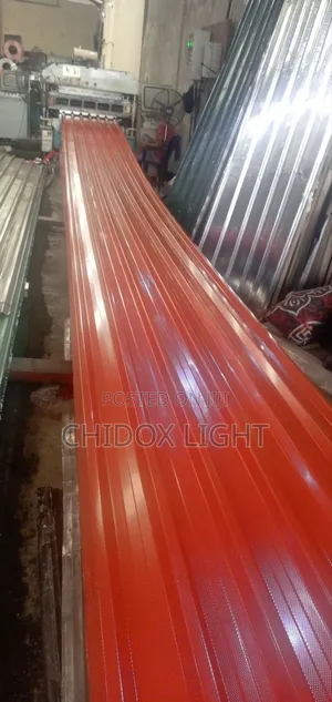 0.55 Long Span Aluminum Roofing Design Oven Baked Red Color