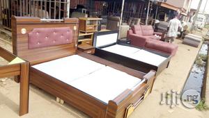 Quality Wooden High Back Rest Bedframe With Bedside Drawers.