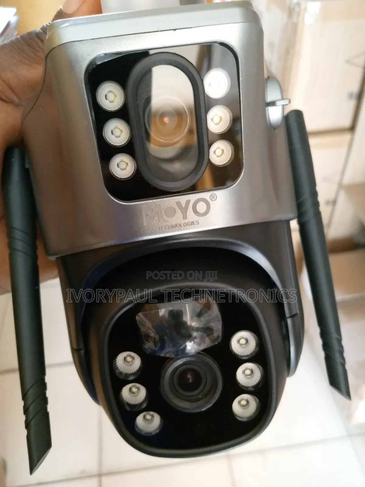 Double Lens Solar Powered CCTV Camera
