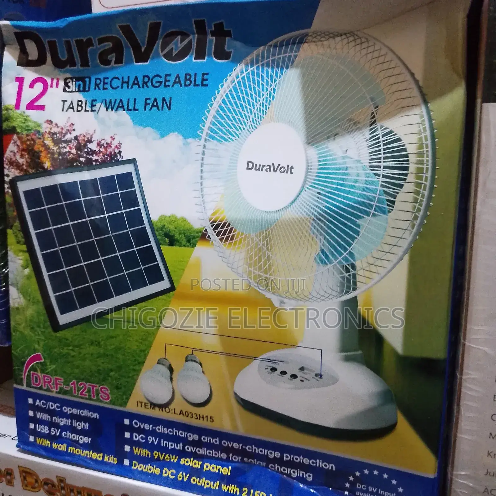 Duravolt 12inches Table Fan