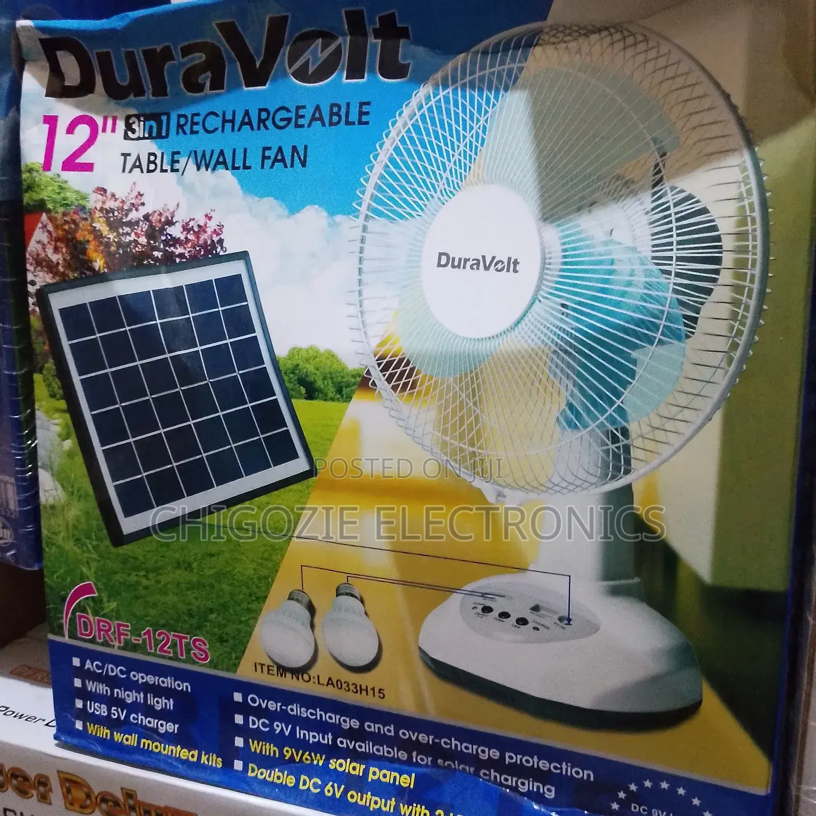 Duravolt 12inches Table Fan