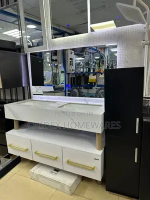 Cabinet and Mirror