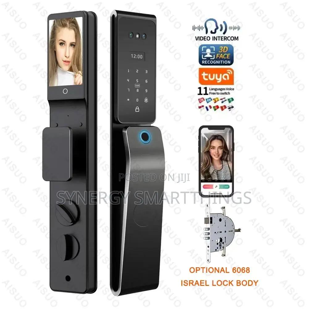 New Quality Tuya Wi-fi Smart Door Lock 3d Video Intercom