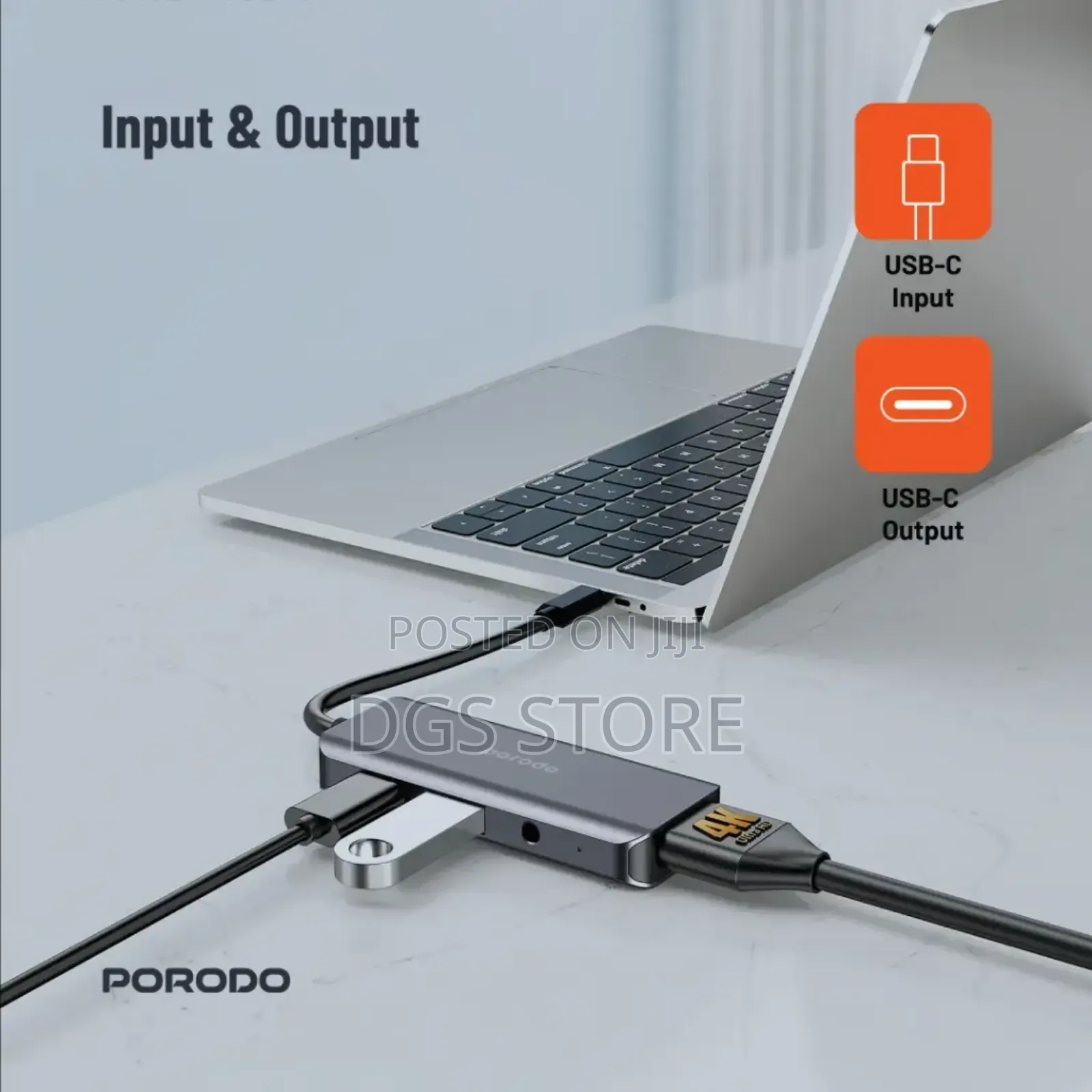 Porodo 4in1 Hdmi Usb C Hub