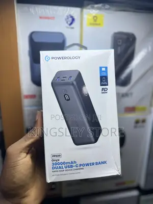 Powerology Onyx 30000mah Dual Usb-C Power Bank