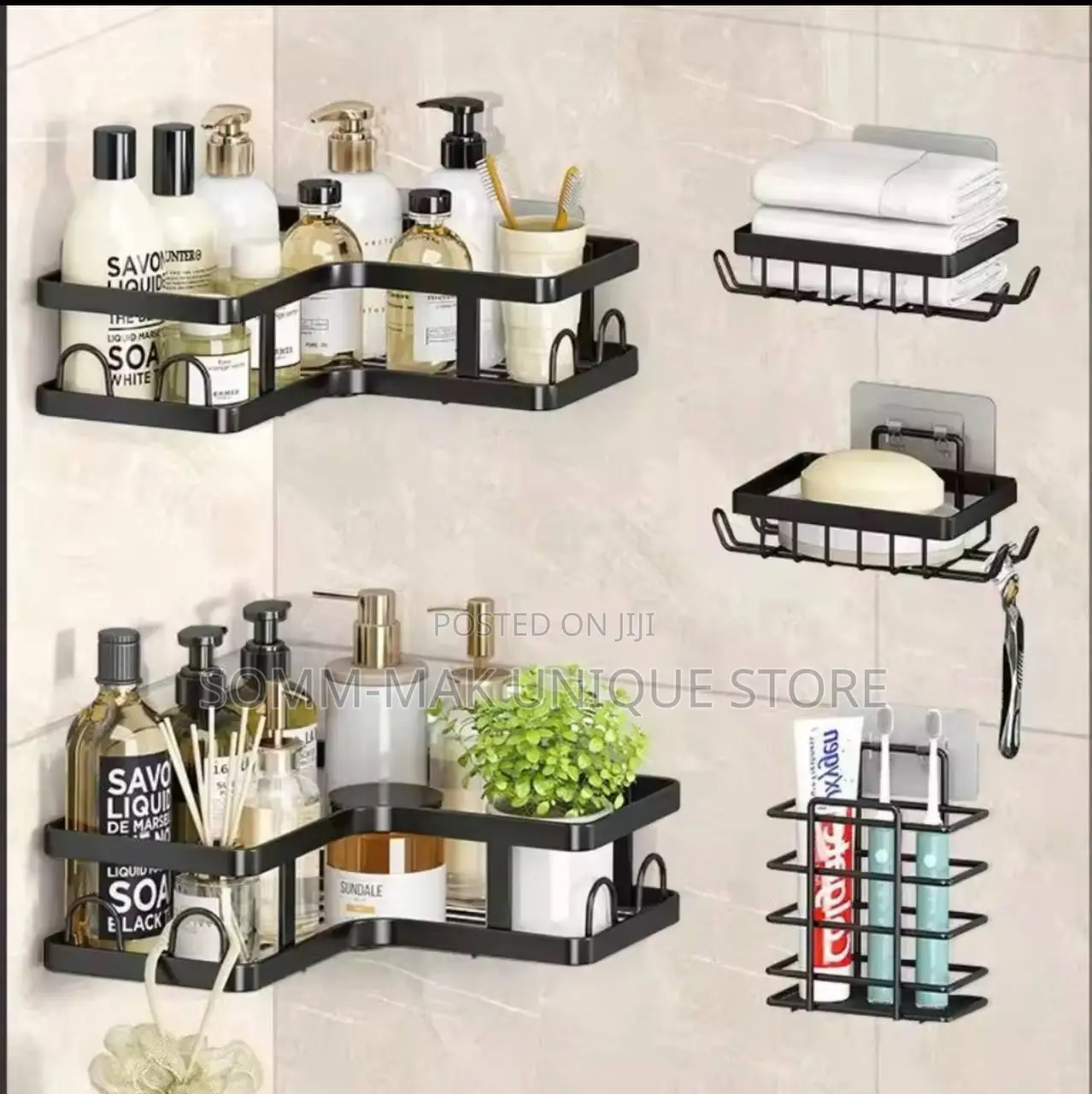 5 in 1bathroom Triangle Shelf, Multifunctional,
