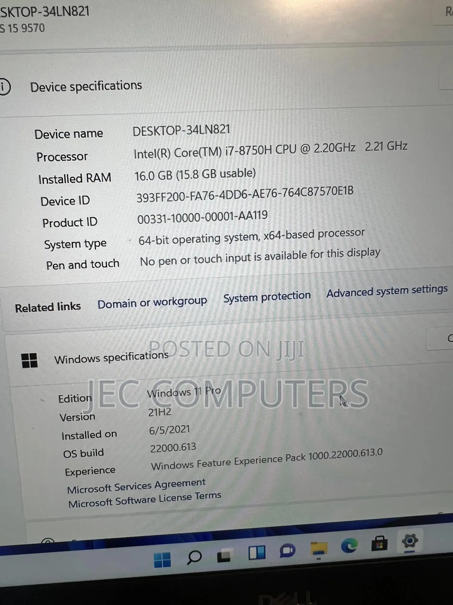 Laptop Dell XPS 15 16GB Intel Core I7 SSD 256GB
