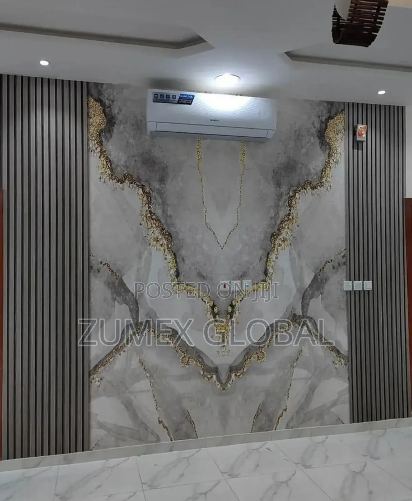 3d Wallpaper Television Console