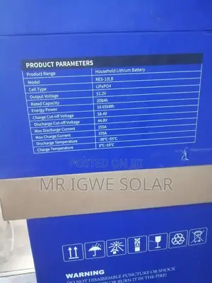Hyper Power 10kwh Lithium Iron Battery 51.2v