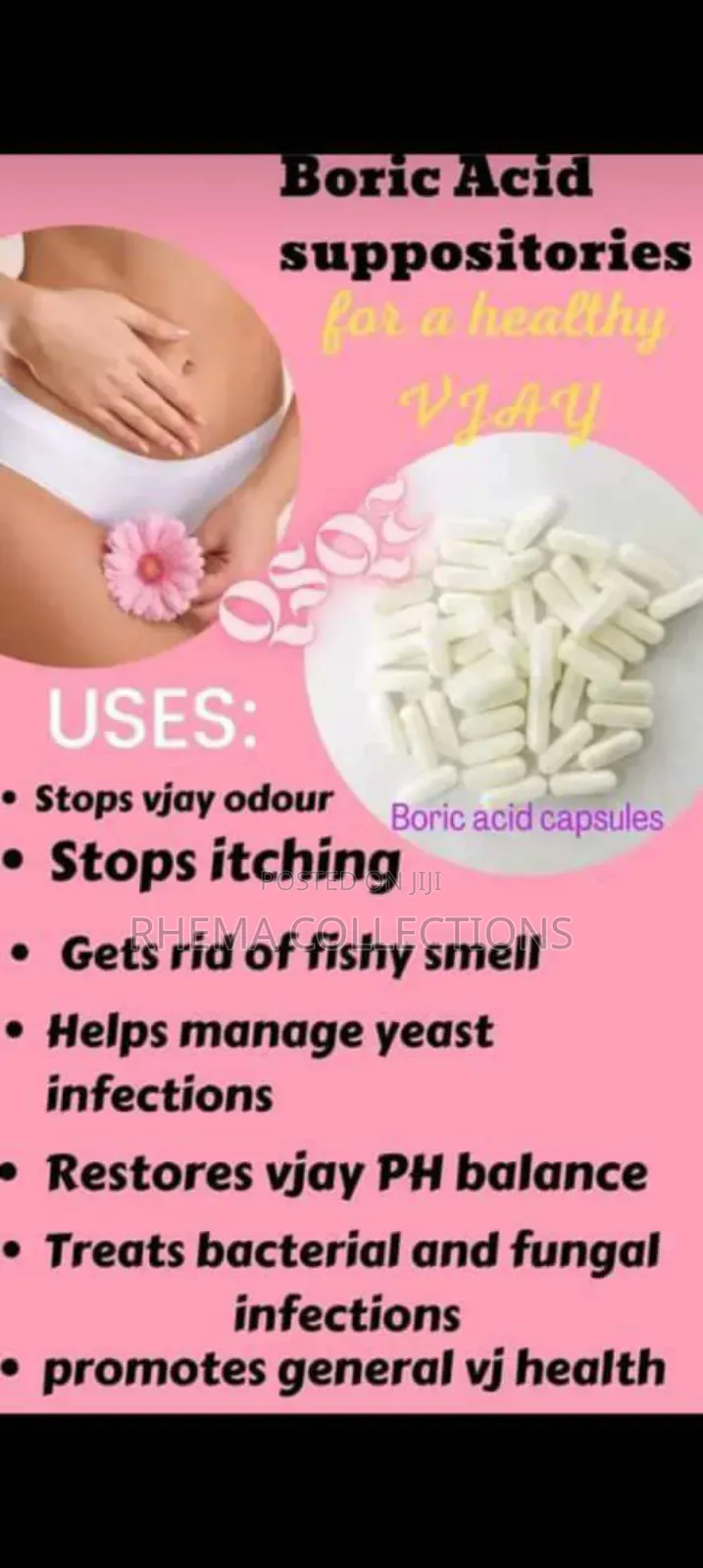 Boric Acid Uterus Healing Yoni Pops Suppositories
