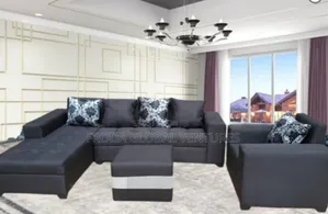 Quality Couch: L-Shape Sofa and Single Chair, Table. Lsblfl4