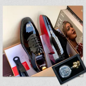 High Quality Lace Up - Patent Leather- Black