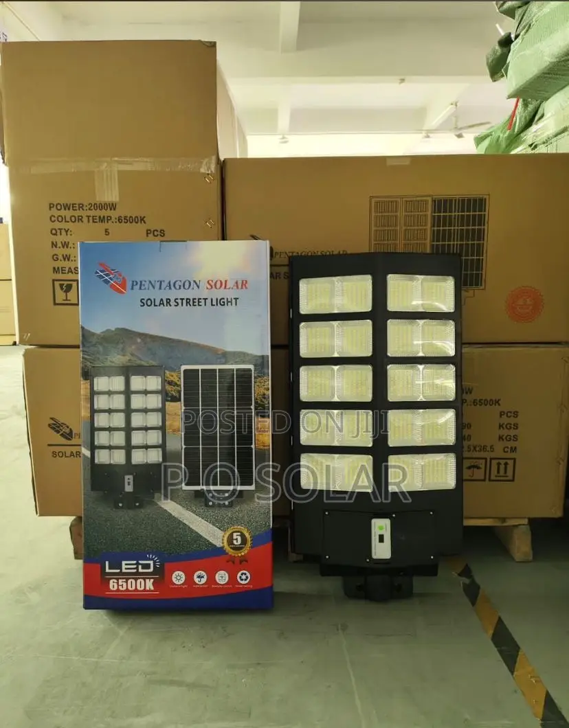 2000w P O Pentagon All In One Solar Lights