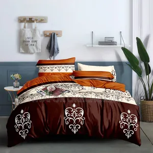 Luxury Pure Cotton Bedsheet, Duvet and 4 Pillowcase 6by6 Bed