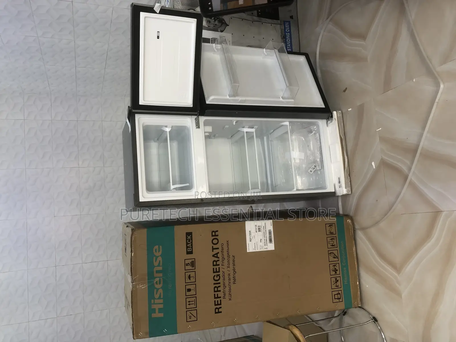 New Hisense Double Door Fridge and Freezer 124l