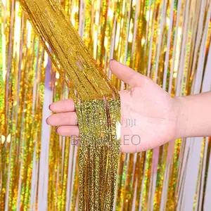Fine Backdrop Curtains Glitte Tinsel Fringe Foil Curtain