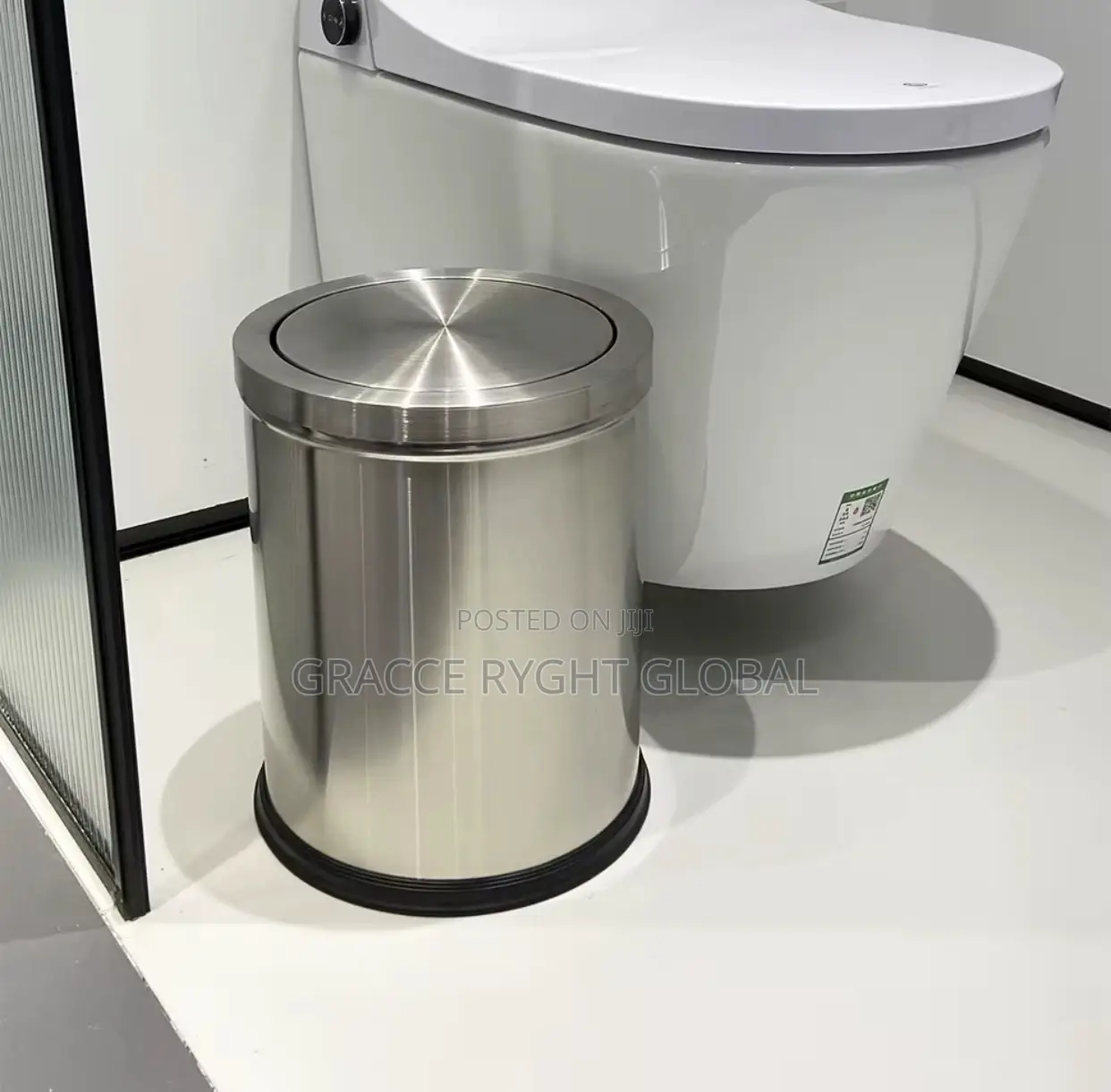 10l Stainless Swing Top Waste Bin