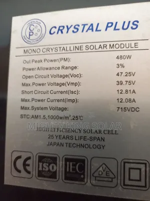 This Is 480w Crystal Plus New Panel