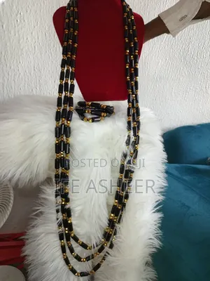 Babasale Black Mixed With Gold 3 Layers Beads, 4 Bracelets