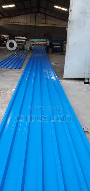 Long Span Design Aluminum Roofing Sheet Oven Baked Blue Colo
