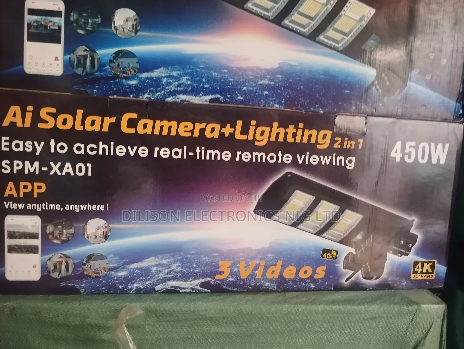 450watt Ai Solar Camera Lighting 2 in 1