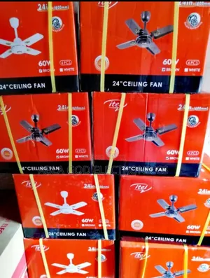 Itel 24 Inches Ceiling Fan With 5 Step Speed Control.