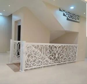 White Finished Laser Cut Staircase Rail