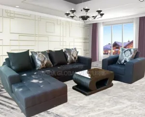 Quality Couch; L-Shape Sofa, Single Chair and Table. Lsblfl5