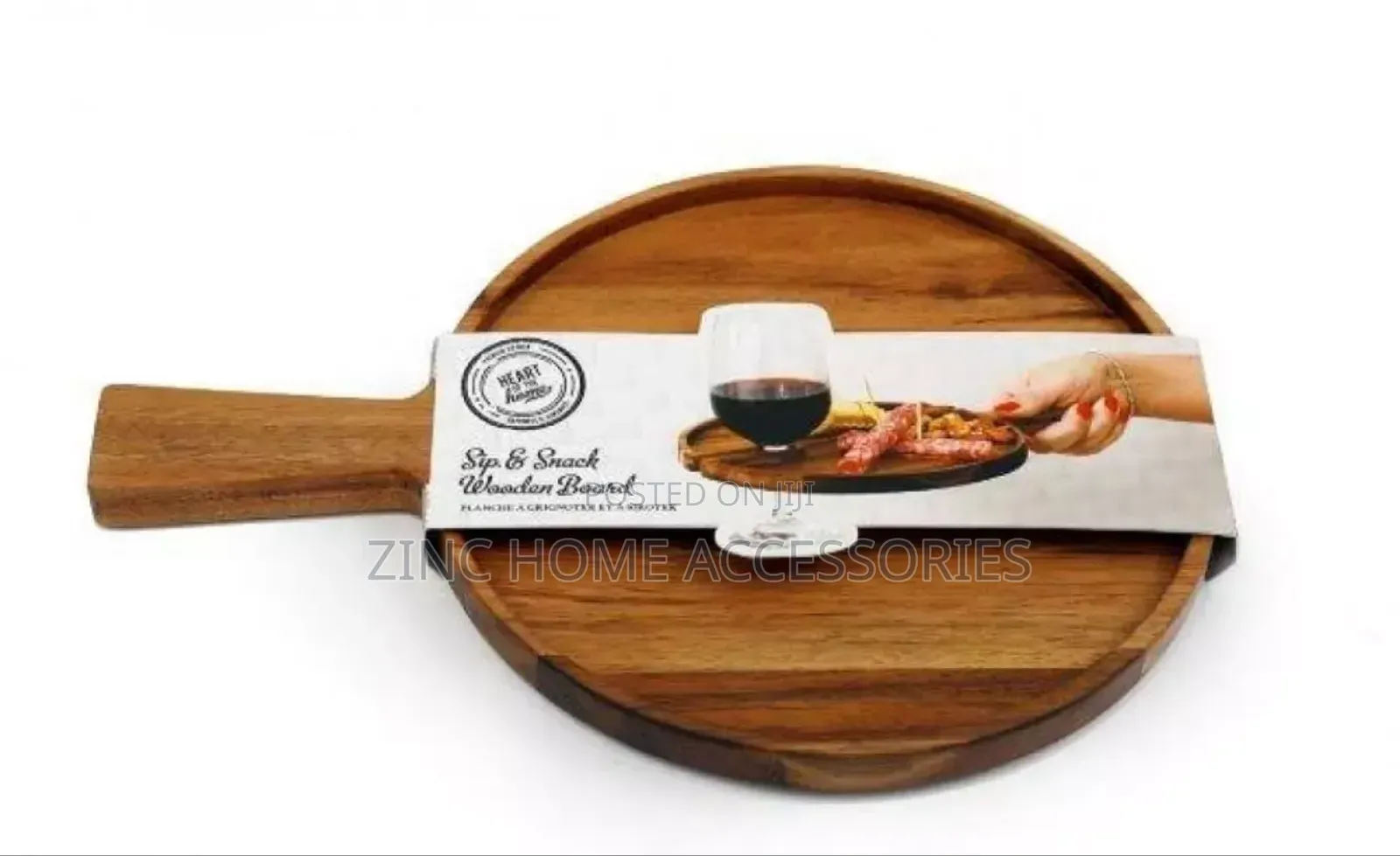 Sip and Snack Wooden Board