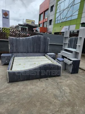 Padded Brand New Grey 6by6 Upholstery Bed