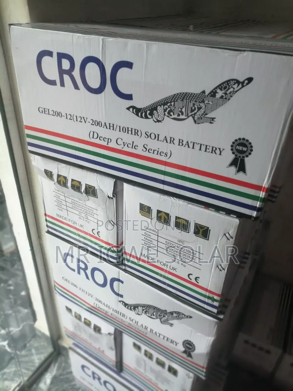 Croc Dry Cell Battery 200ah