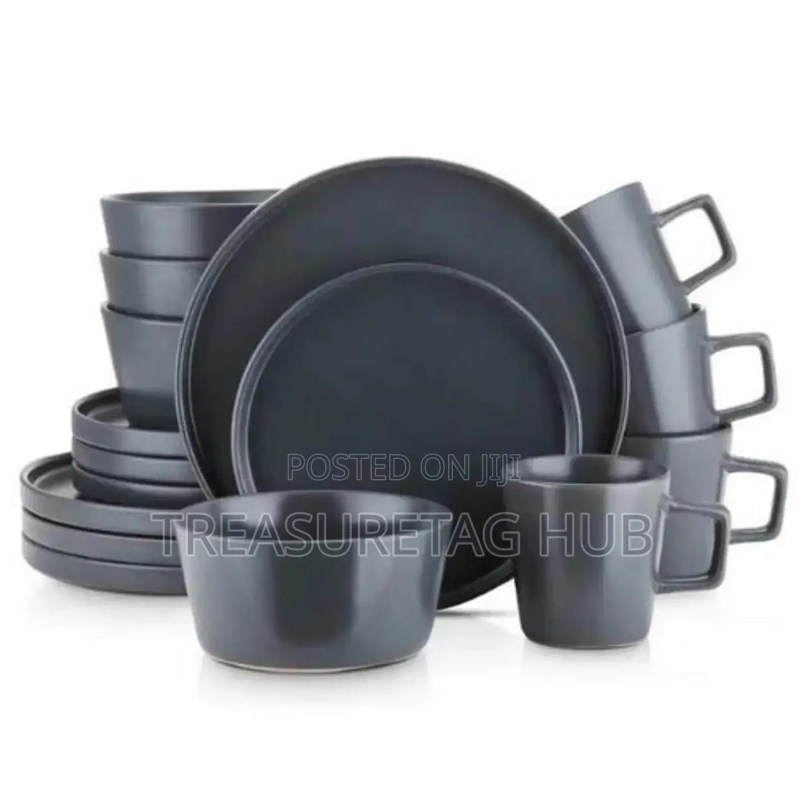 16pcs Dinner Set Black