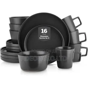 16pcs Dinner Set Black