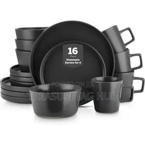 16pcs Dinner Set Black