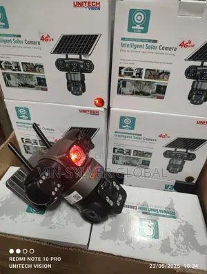Solar Powered CCTV Camera Complete Three Lens CCTV