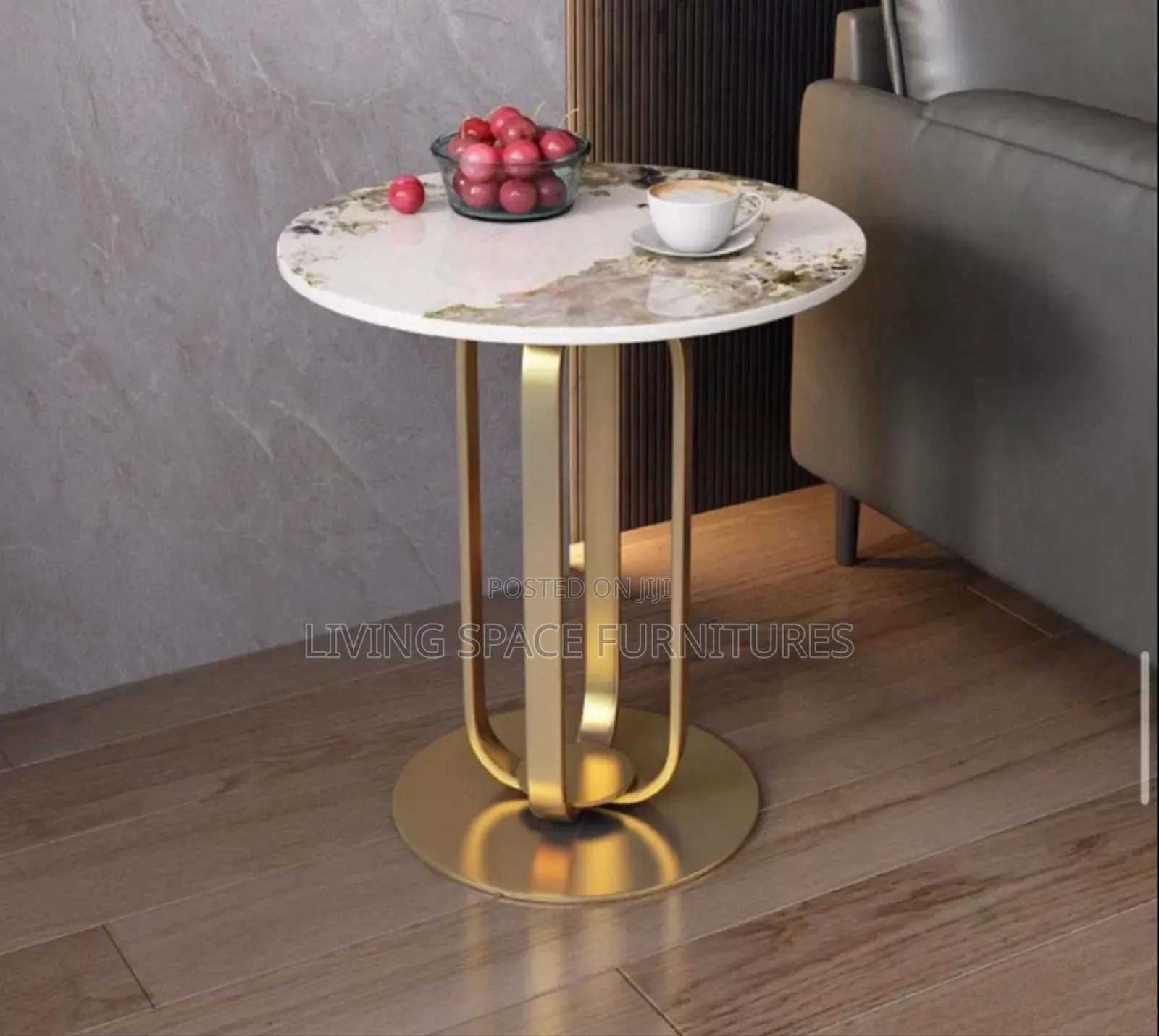 High-Quality Marble Top Side Stool