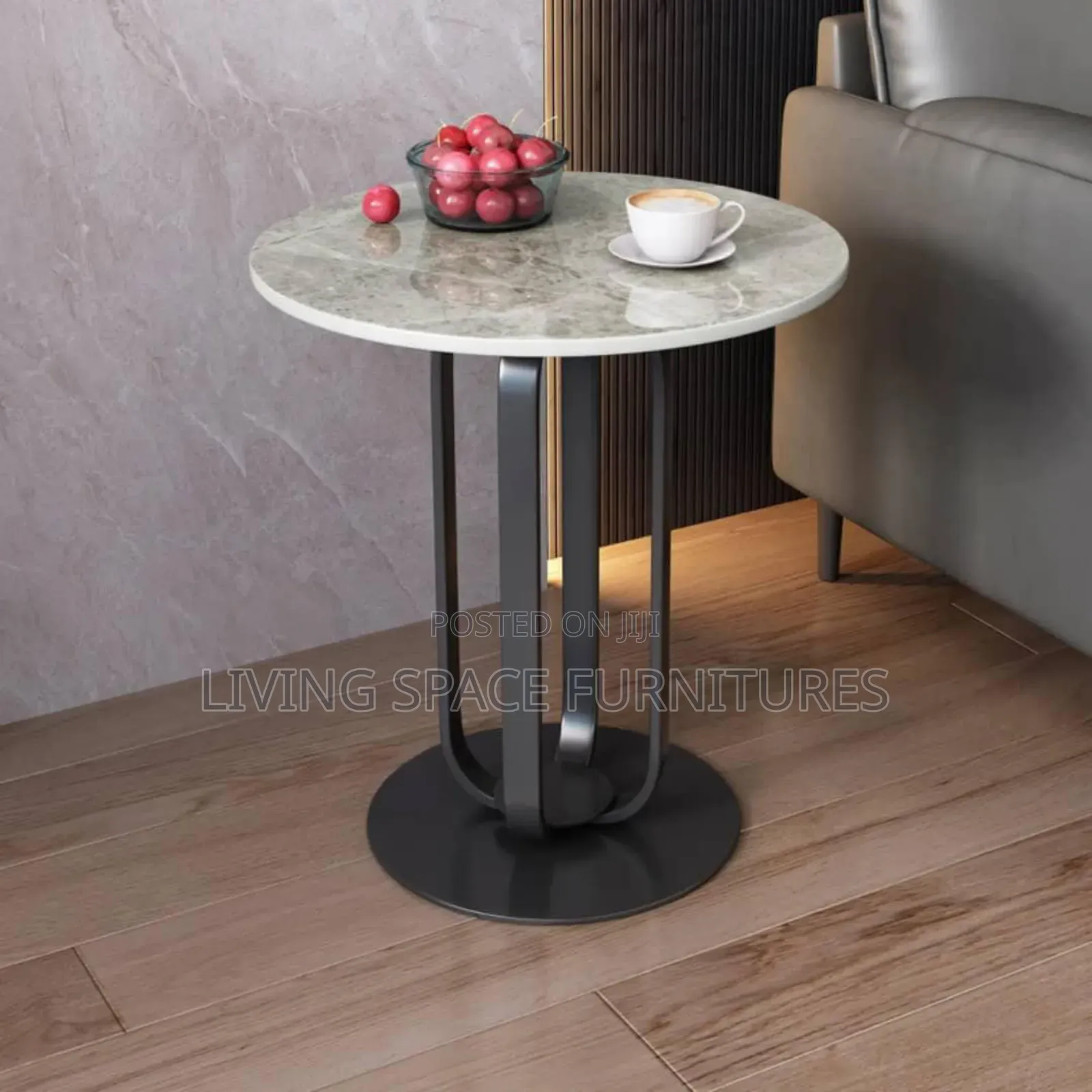 High-Quality Marble Top Side Stool