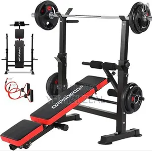 Adjustable Weight Bench With 50kg Olympic Weight Plate