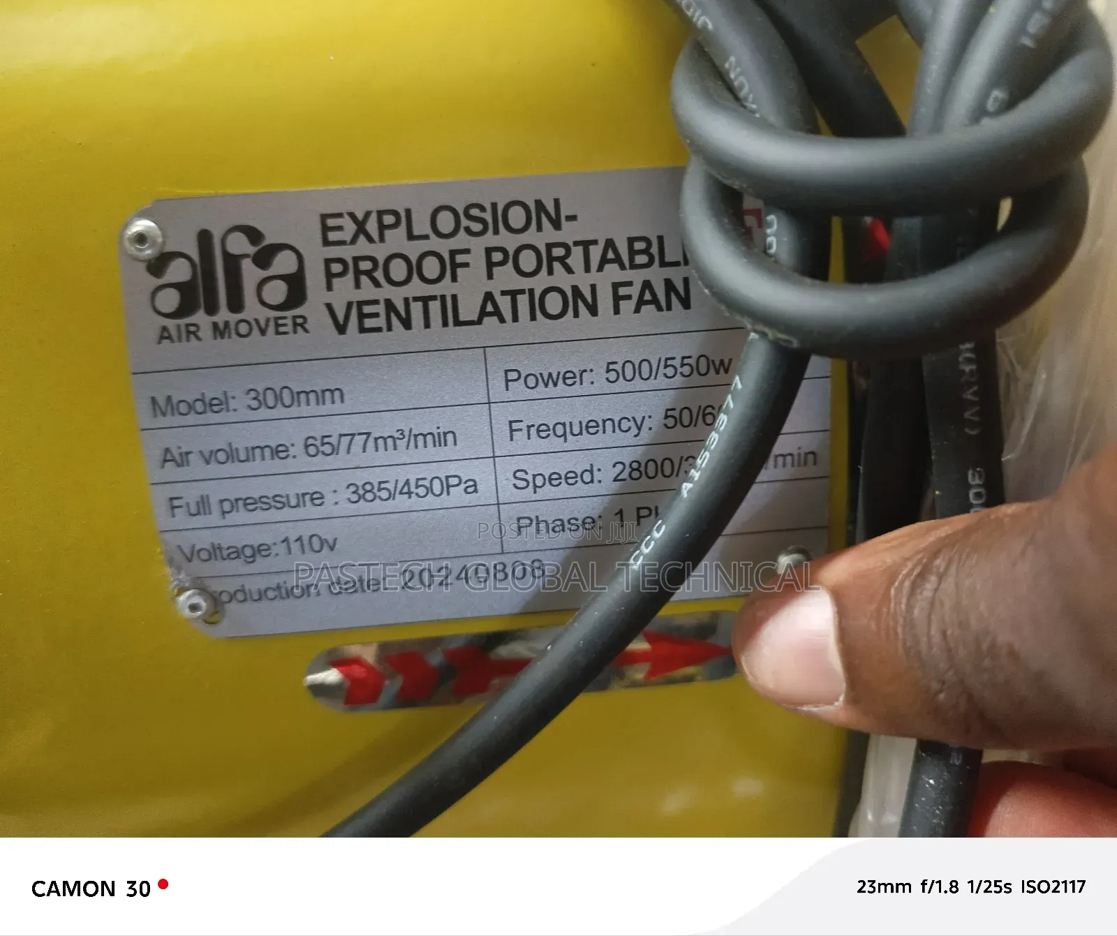 12" Alfa Air Mover Explosion-Proof Portable Ventilation Fan