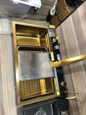 Luxury Golden 4 Button Kitchen Sink