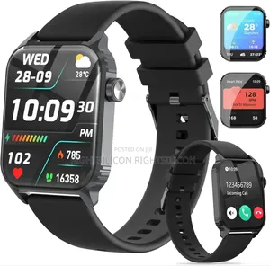Usa Smart Watches for Women Men, 1.83" Hd Black